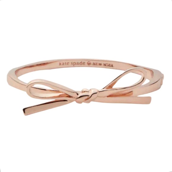 KATE SPADE • Rose Gold Skinny Mini Bow Bangle Bracelet - Picture 1 of 4